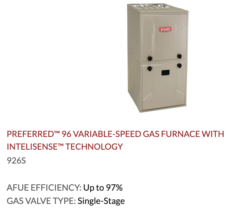 PREFERRED™ 96 TWO STAGE GAS FURNACE WITH INTELISENSE™ TECHNOLOGY SunAir Variable Speed